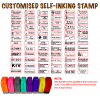 Customise 30mm x 10mm Pre-Inked Name Stamp | Teacher's Stamp | School Homework Comments | Rubber Stamp (English/Chinese)
